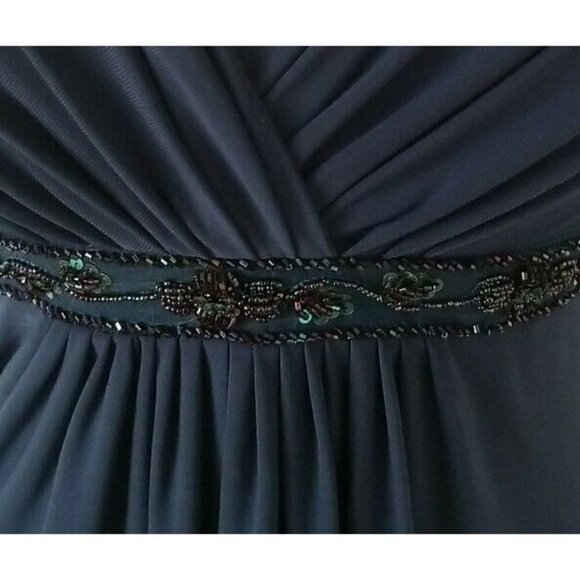 B. Darlin Dark Turquoise Dress with Sequin Belt size 7/8 - Picture 5 of 6